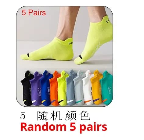 10/5 paires de chaussettes pour hommes printemps mince respirant cheville bateau chaussette homme ét
