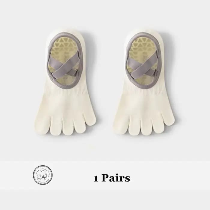 Chaussettes de Sport de Yoga pour femmes, invisibles à cinq doigts, Fitness d'intérieur, antidérapan