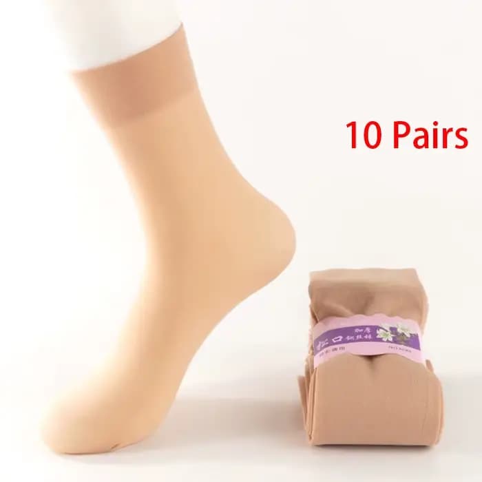 10 paires de chaussettes en velours pour femmes et hommes, de haute qualité, en soie épaisse, Sexy, 