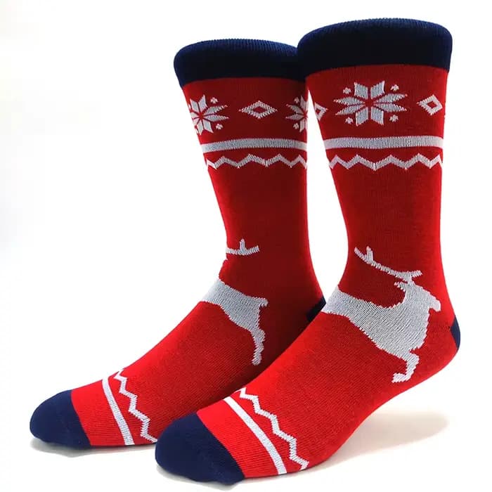 2025 nouveaux hommes chaussettes de noël nouvel an drôle flocon de neige bière père noël Elk neige c