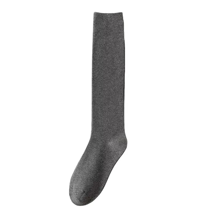 Chaussettes en coton pour hommes, hauteur des genoux, mode, respirantes, confortables, décontractées