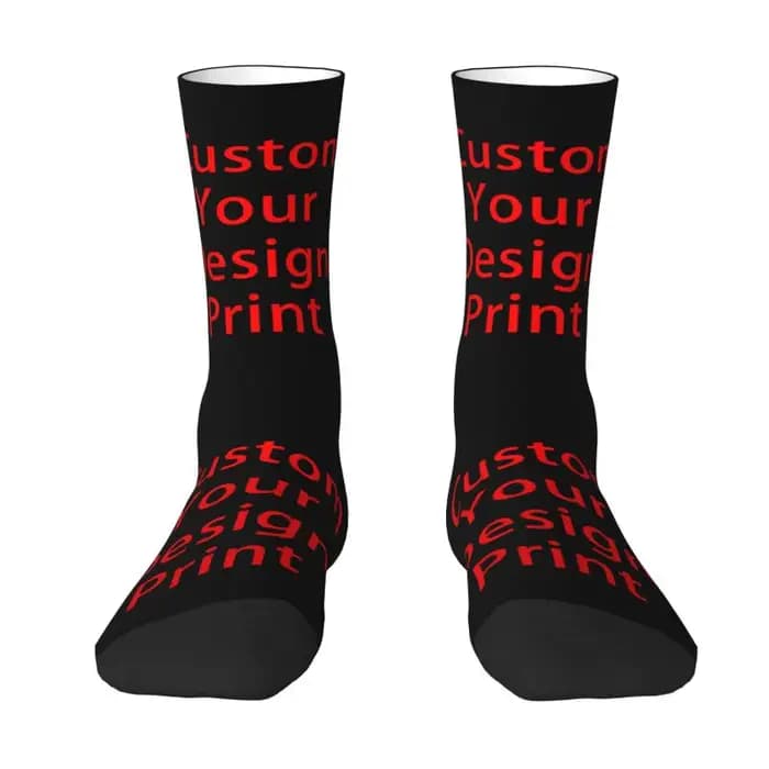Chaussettes habillées personnalisées pour hommes, votre conception, unisexes, chaudes, respirantes, 