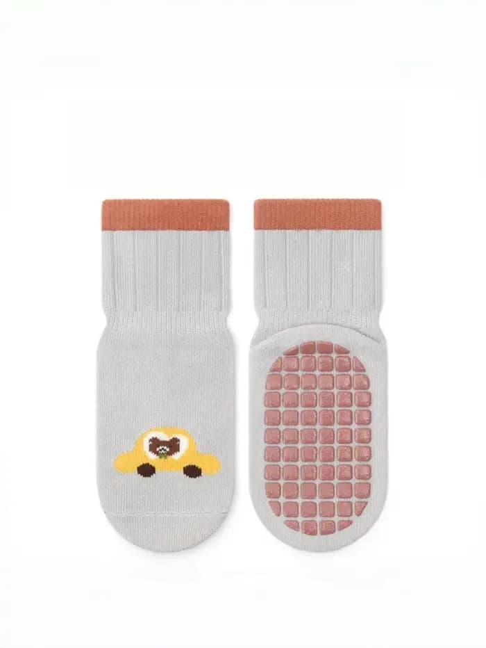 Chaussettes de sol pour bébé, chaussettes de marche d'intérieur, chaussettes pour enfants en coton p