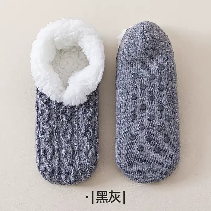 Chaussettes de sol antidérapantes Super chaudes pour femmes et hommes, chaussettes de neige, tapis d