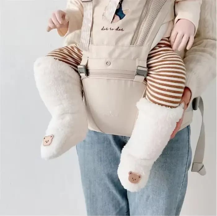 Chaussettes d'hiver pour bébé, chaussettes longues épaisses et chaudes pour tout-petits, blanches, e