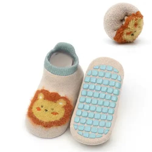Chaussettes Antidérapantes en Coton pour Enfant, Garçon et Fille, Chaudes, Imprimées, Décontractées,