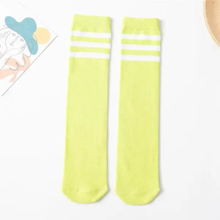 Chaussettes de football pour enfants de 28 cm, chaussettes hautes à trois bandes, chaussettes de spo