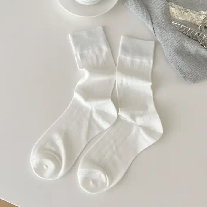 Chaussettes en Fibre de Bambou pour Femmes, Solides, artificiel astiques, sulf, Mode Coréenne, Stree
