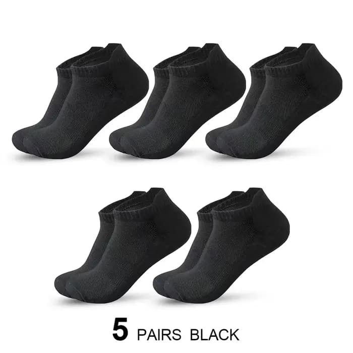 5 paires de chaussettes pour hommes, respirantes, en maille, sport, décontractées, absorbant la tran