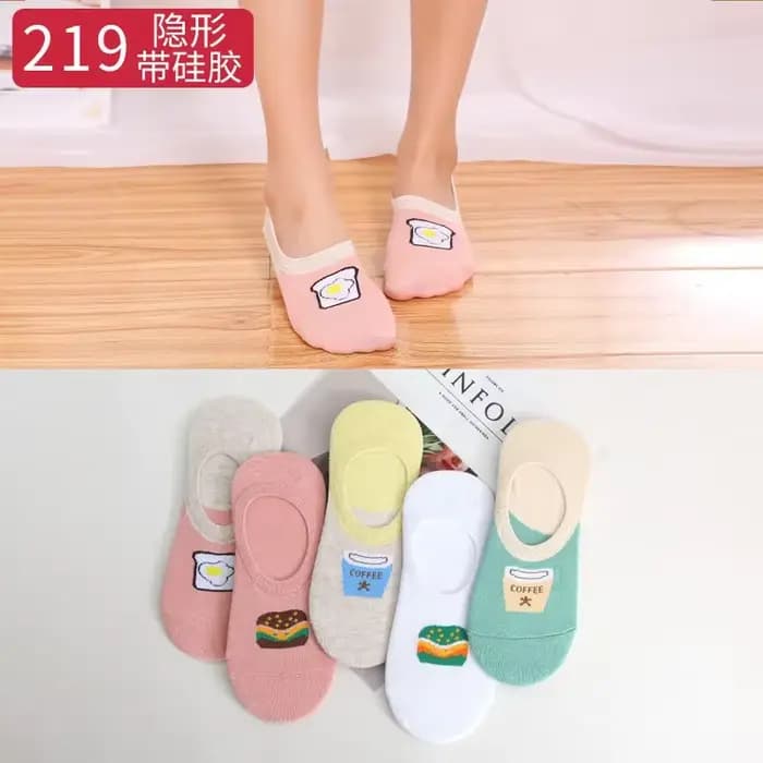 Arrivl – chaussettes en coton pour femmes, lot de 10 pièces = 5 paires, motifs amusants, Fruits mign