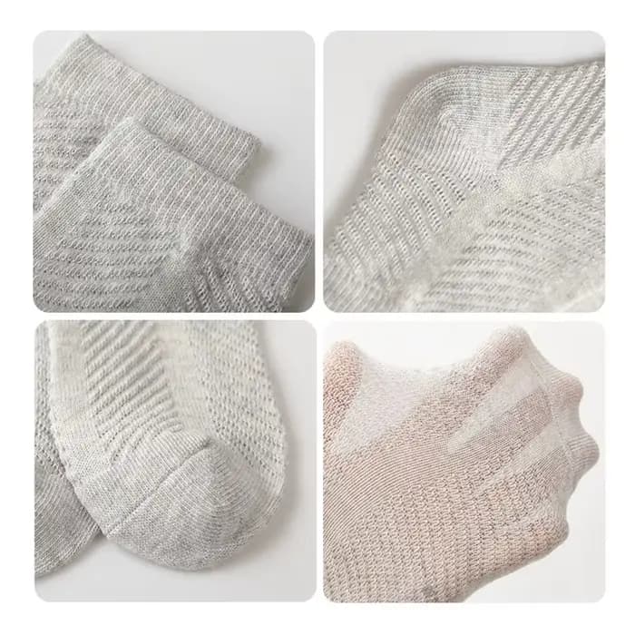 Enfants coton chaussettes été mince respirant tricot maille doux solide blanc mode garçon fille bébé