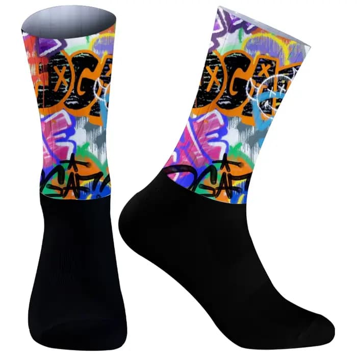 Chaussettes de cyclisme respirantes pour hommes et femmes, chaussettes de vélo, Noël, nouveau, 2024