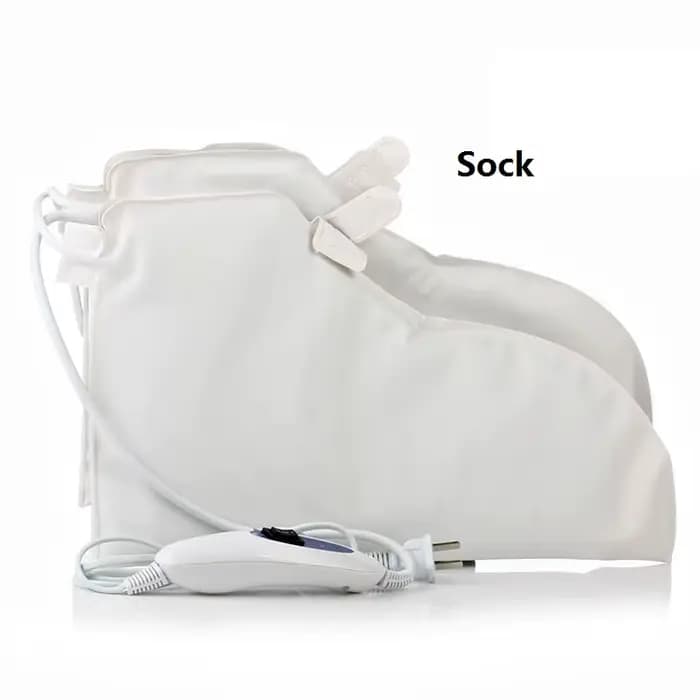 Chaussettes chauffantes courtes pour soins des pieds, masque pour les pieds, manchon chauffant, chau