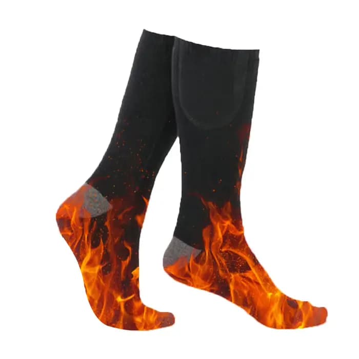 Chaussettes chauffantes d'hiver chaussettes chauffantes électriques rechargeables Anti-froid Sports 