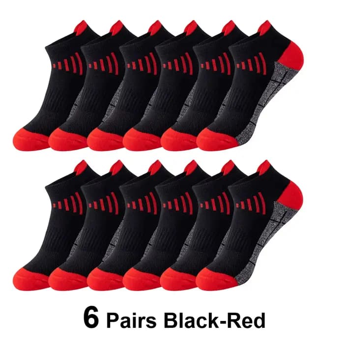 6 paires de chaussettes basses colorées pour hommes, chaussettes courtes confortables et à la mode, 