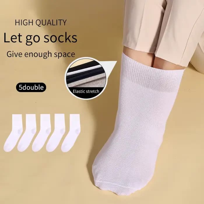 5 paires de chaussettes pour hommes, grande taille 43-44-45-46-47-48-49-50, en coton, à bordure lâch
