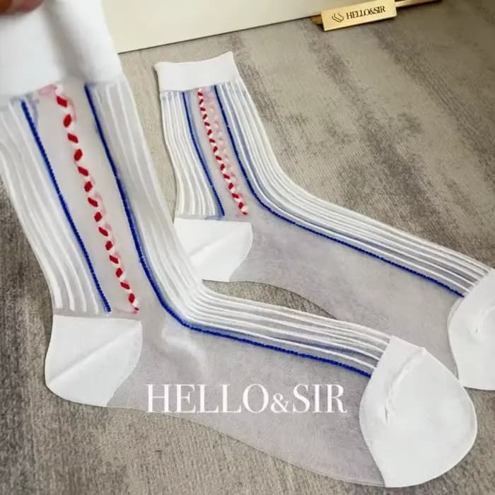Chaussettes habillées classiques vintage élastiques rayées en nylon pour hommes, chaussettes d'affai