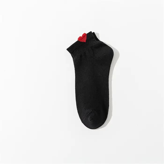 Chic nouvelles femmes été printemps mignon 3D rouge amour coeur cheville chaussettes drôle heureux f