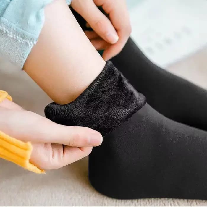 Chaussettes thermiques épaisses en velours pour femmes, chaussettes de sol, bottes de neige, laine, 