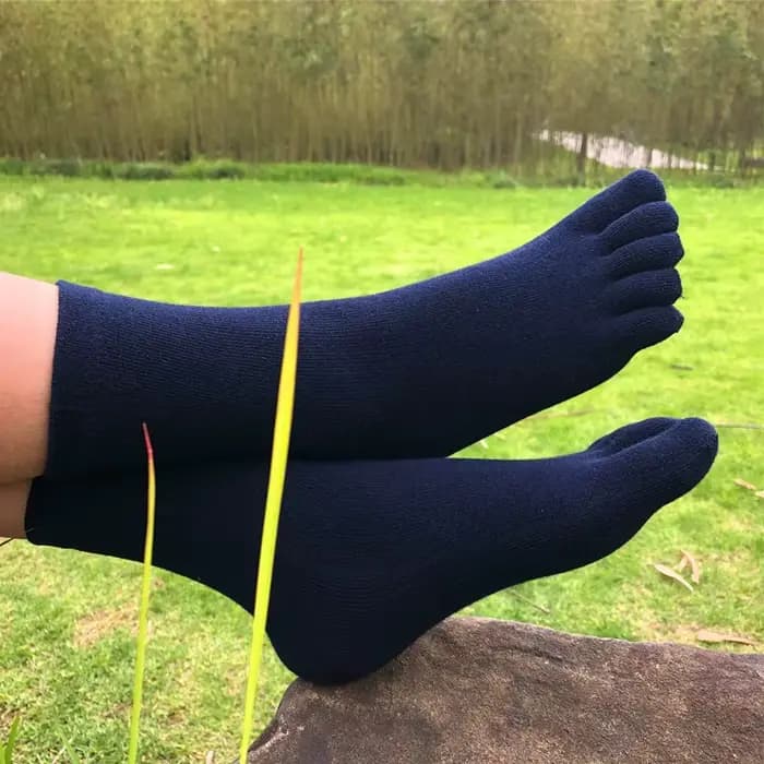 Chaussettes à 5 doigts pour hommes d'affaires, en coton, antibactérien, respirant, désodorisant, pré