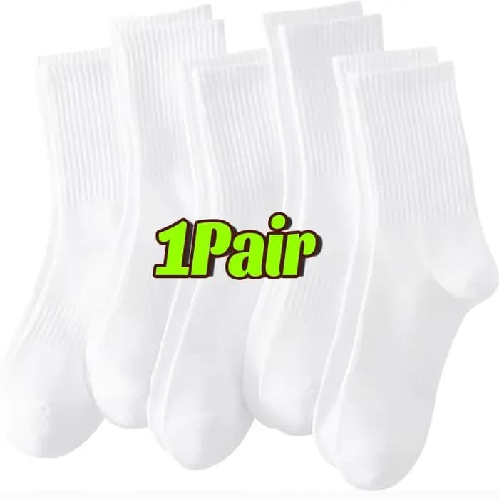 Chaussettes de sport en coton unisexe, douces, confortables, respirantes, décontractées, noir et bla