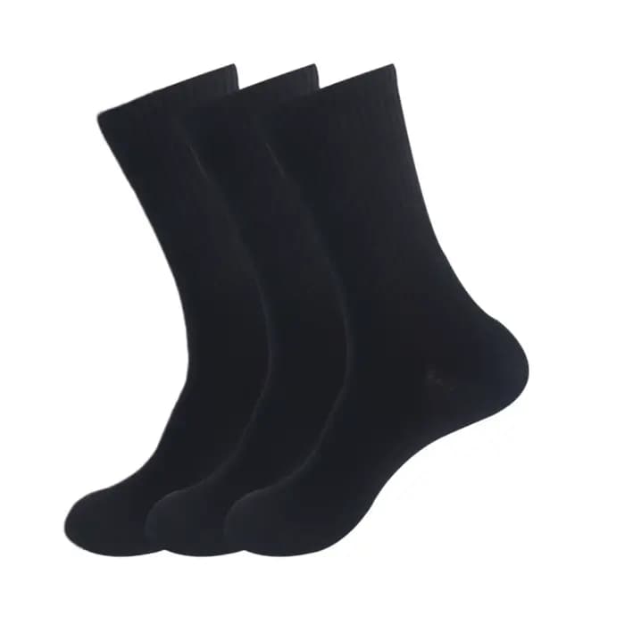 Chaussettes mi-mollet simples et confortables pour hommes, chaussettes noires et blanches unies, ada