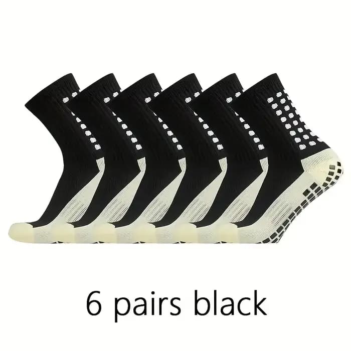 6 paires de chaussettes de Football professionnelles antidérapantes en Silicone pour hommes et femme