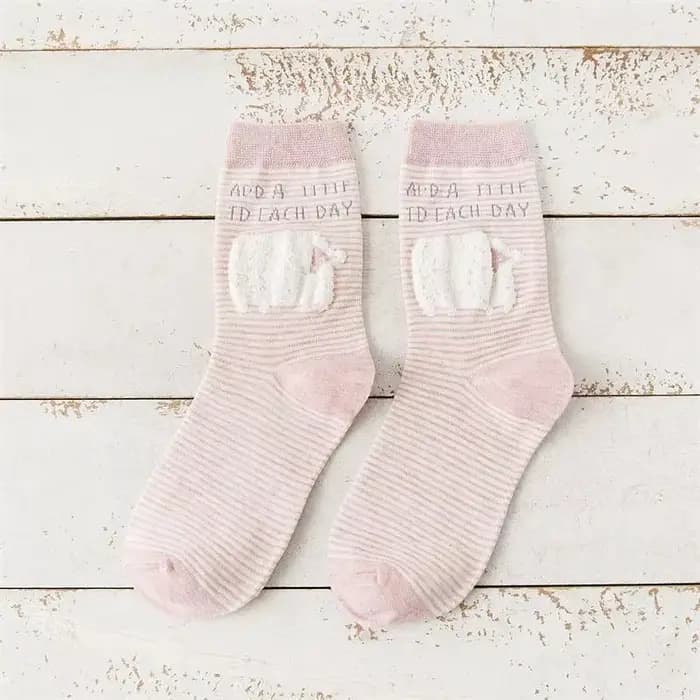 Chaussettes mignonnes pour femmes, chaussettes en coton, dessin animé Animal ours hérisson renard pi