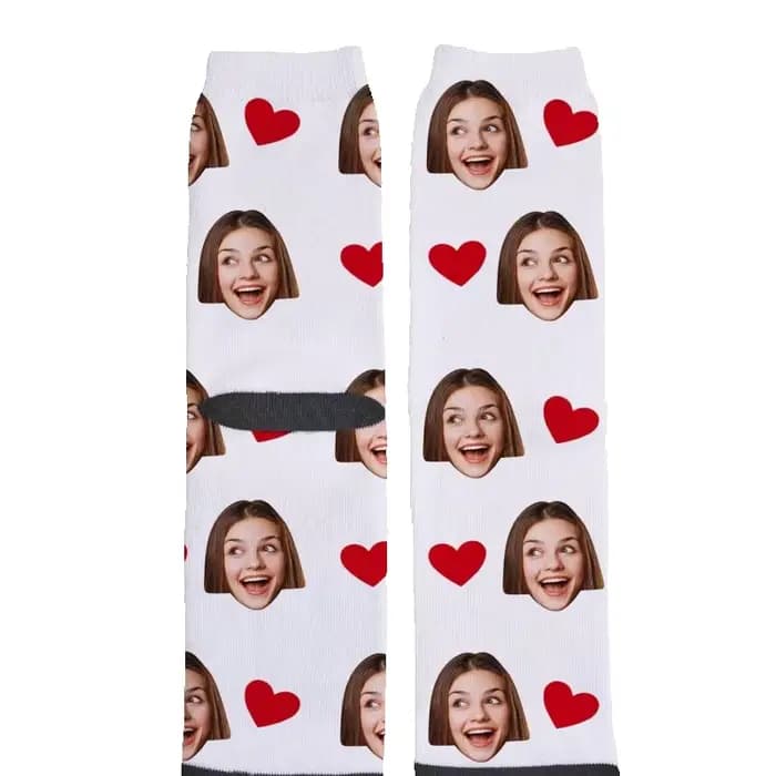 Chaussettes personnalisées avec photo personnalisée, chaussettes amusantes personnalisables avec vot