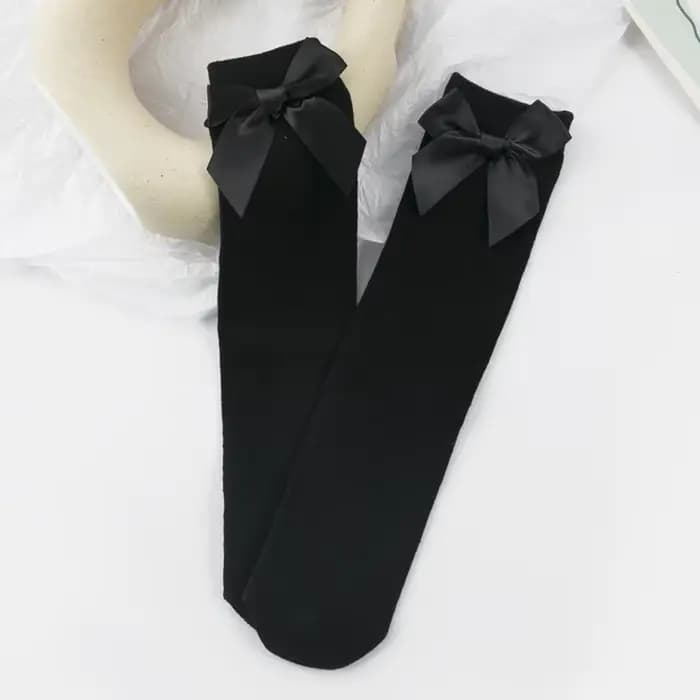 Chaussettes hautes pour filles, gros nœuds, chaussettes de sol pour bébés, nouvelles chaussettes esp