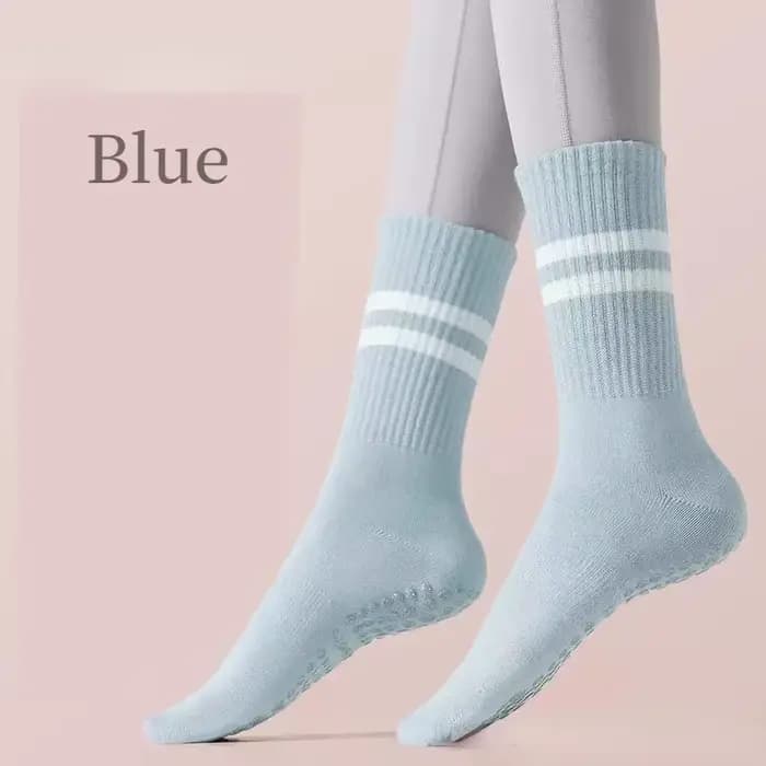 Chaussettes de Yoga en coton, bas mi-tube, professionnelles, antidérapantes, en Silicone, pour Fitne