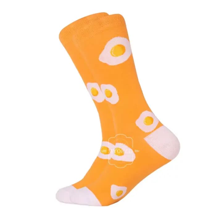 MYORED 1 paire hommes chaussettes coton drôle équipage chaussettes dessin animé animal fruit chien f