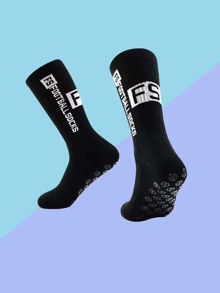 2 paires de chaussettes antidérapantes pour hommes et femmes, football, basket-ball, baseball, rugby