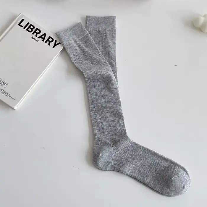Balletcore – chaussettes mi-mollet pour femmes, chaussettes froissées blanches et noires, bas d'été 