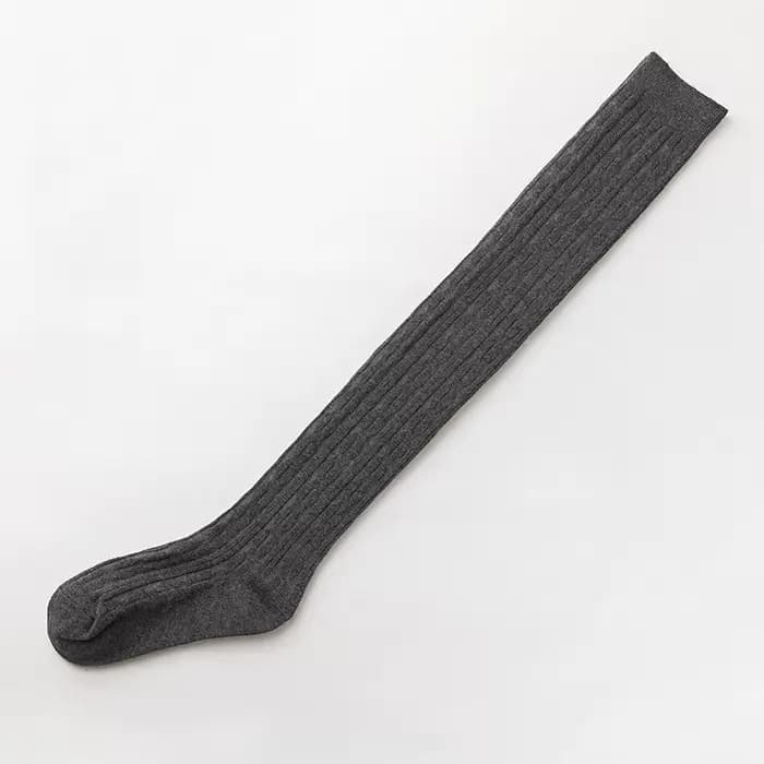 1 paire de chaussettes thermiques confortables en tricot au dessus du genou pour femmes, chaussettes