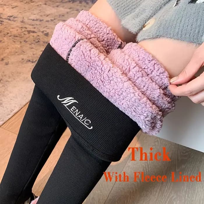 Leggings doublés en polaire pour femmes, épais, doux, taille haute, contrôle du ventre, collants the