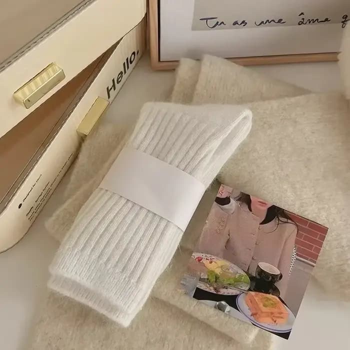 Chaussettes en laine pour femmes, chaussettes chaudes d'hiver pour femmes, super épaisses, en laine 