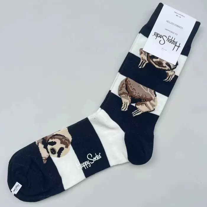 Happy Socks Chaussettes mi-tube pour hommes Chaussettes classiques quatre saisons en pur coton TAILL