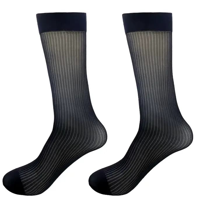 Chaussettes habillées cadeaux pour hommes chaussettes Tube Ultra mince érotique vêtements de cérémon