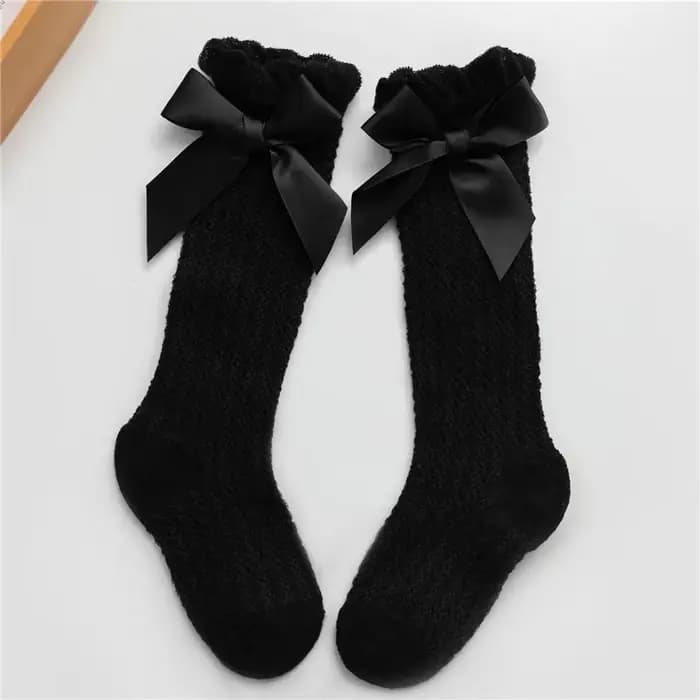 Chaussettes hauteur genou avec nœud papillon pour enfants, jambières pour tout-petits, chaussettes d