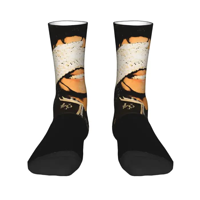 Chaussettes décontractées MJ Sparkling Glove Portrait pour hommes et femmes, en polyester, style Har
