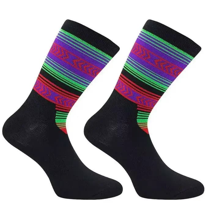 Chaussettes de cyclisme pour hommes et femmes, mi-mollet, respirantes, séchage rapide, évacuant l'hu
