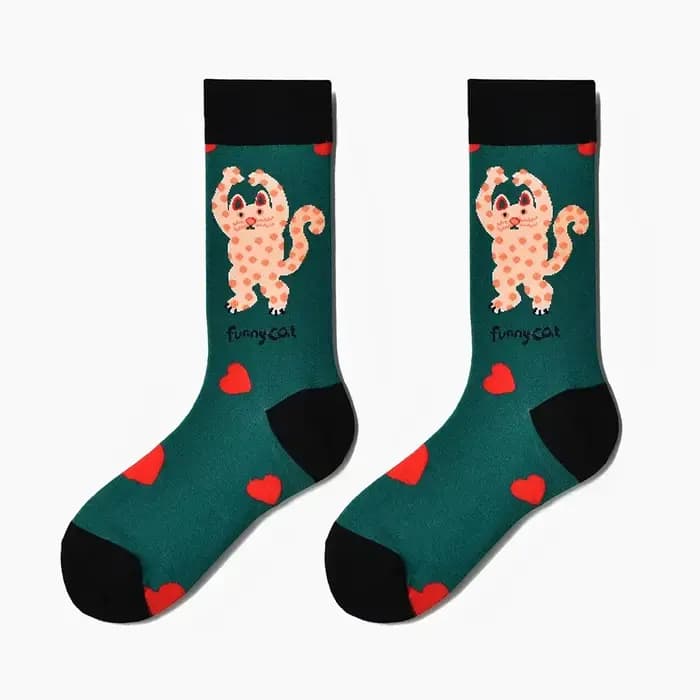 Chaussettes de rue peinture à l'huile française pour hommes et femmes, bas de couple, art de la pers