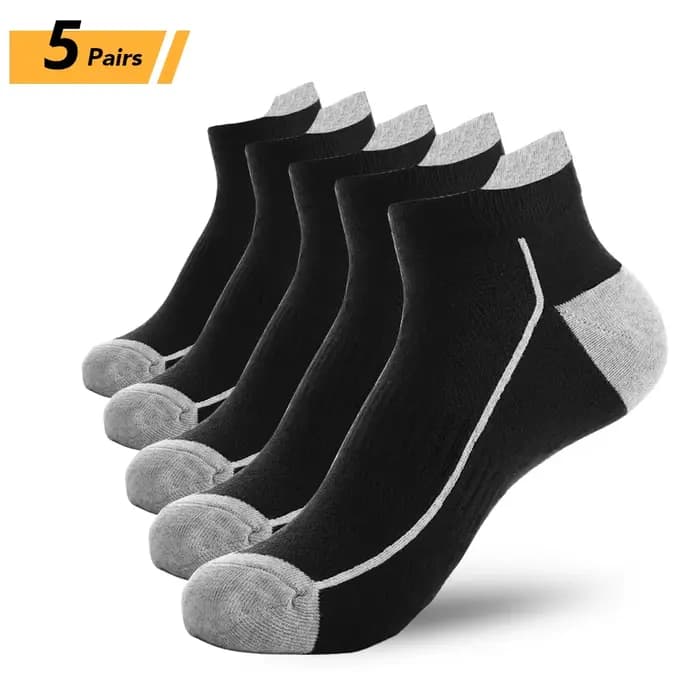 5 paires de chaussettes en coton biologique pour hommes, tricot fin, maille, cheville, fitness, resp