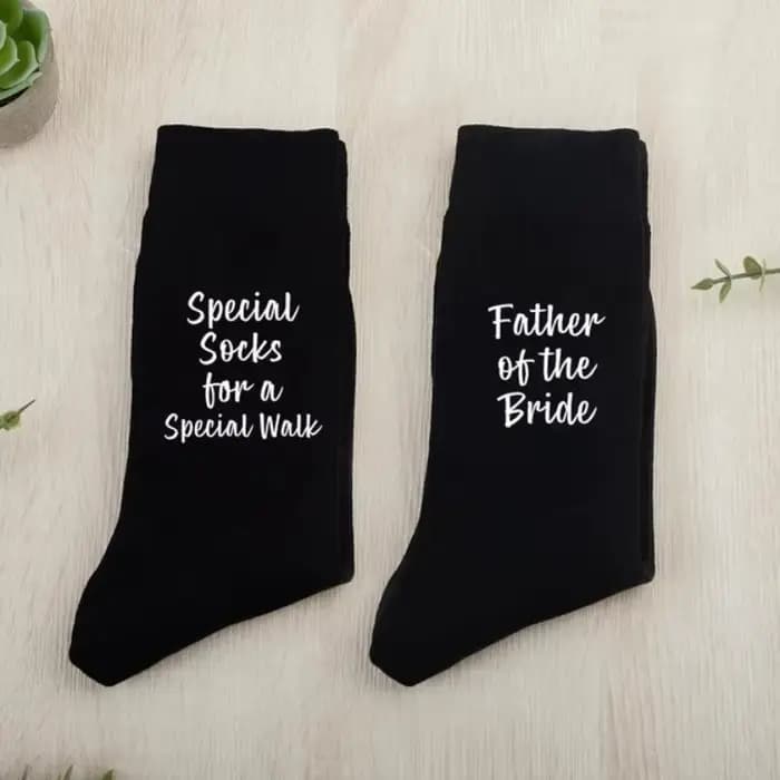 Chaussettes spéciales chaussettes de fête de mariage cadeau père de la mariée fournitures de décorat