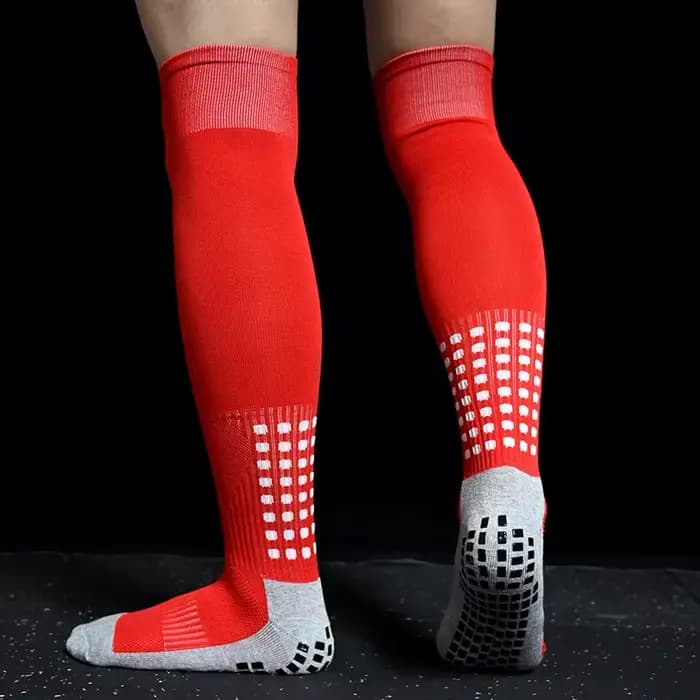 Chaussettes de football longues pour hommes, antidérapantes, respirantes, hautes jusqu'au genou, ave