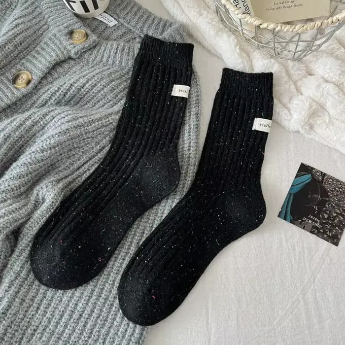 Chaussettes en laine de style japonais pour femmes et filles, chaussettes optiques pour femmes, fil 