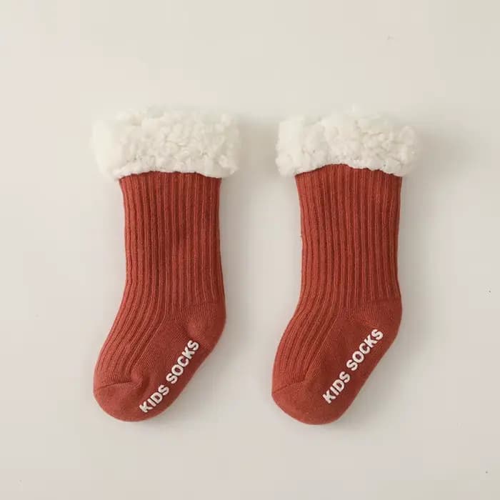 Chaussettes d'hiver pour bébé de 0 à 3 ans, mignonnes et épaisses, chaudes, 100% coton, pour nouveau