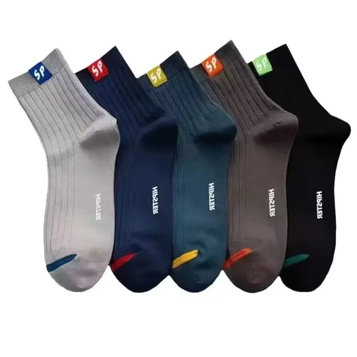 5 paires de chaussettes mi-longues pour hommes au printemps et en été, chaussettes bateau courtes en