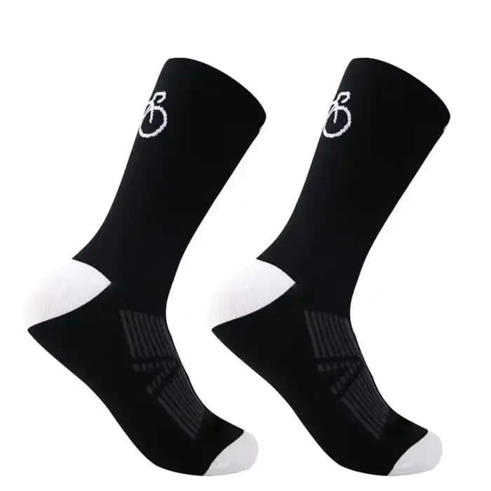 1 paire de chaussettes de cyclisme professionnelles respirantes pour vélo de route et vtt, chaussett